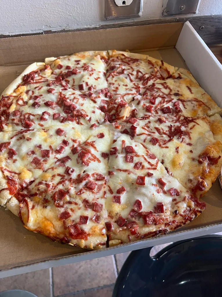 Signature donair pizza at Roma's Pizzeria near Edmonton Trail NE Calgary